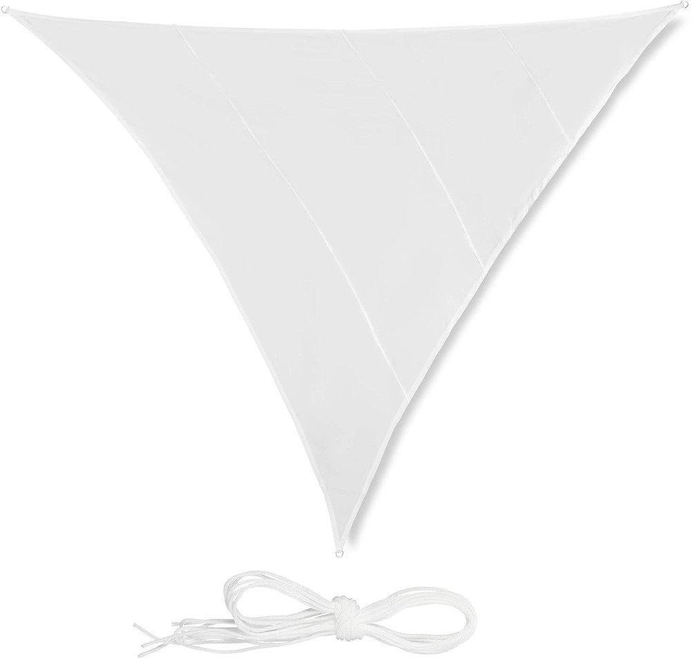 Voile d'ombrage triangle 5 x 5 x 5 m blanc