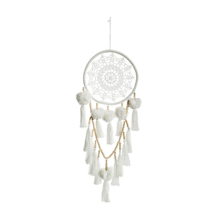 Déco murale attrape rêves pompons h 56 cm | Truffaut