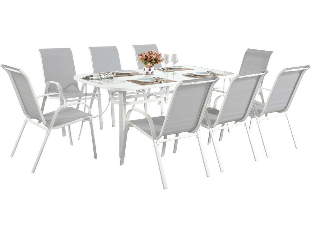 Salon de jardin Cordoba XL 180 - Phoenix - Gris