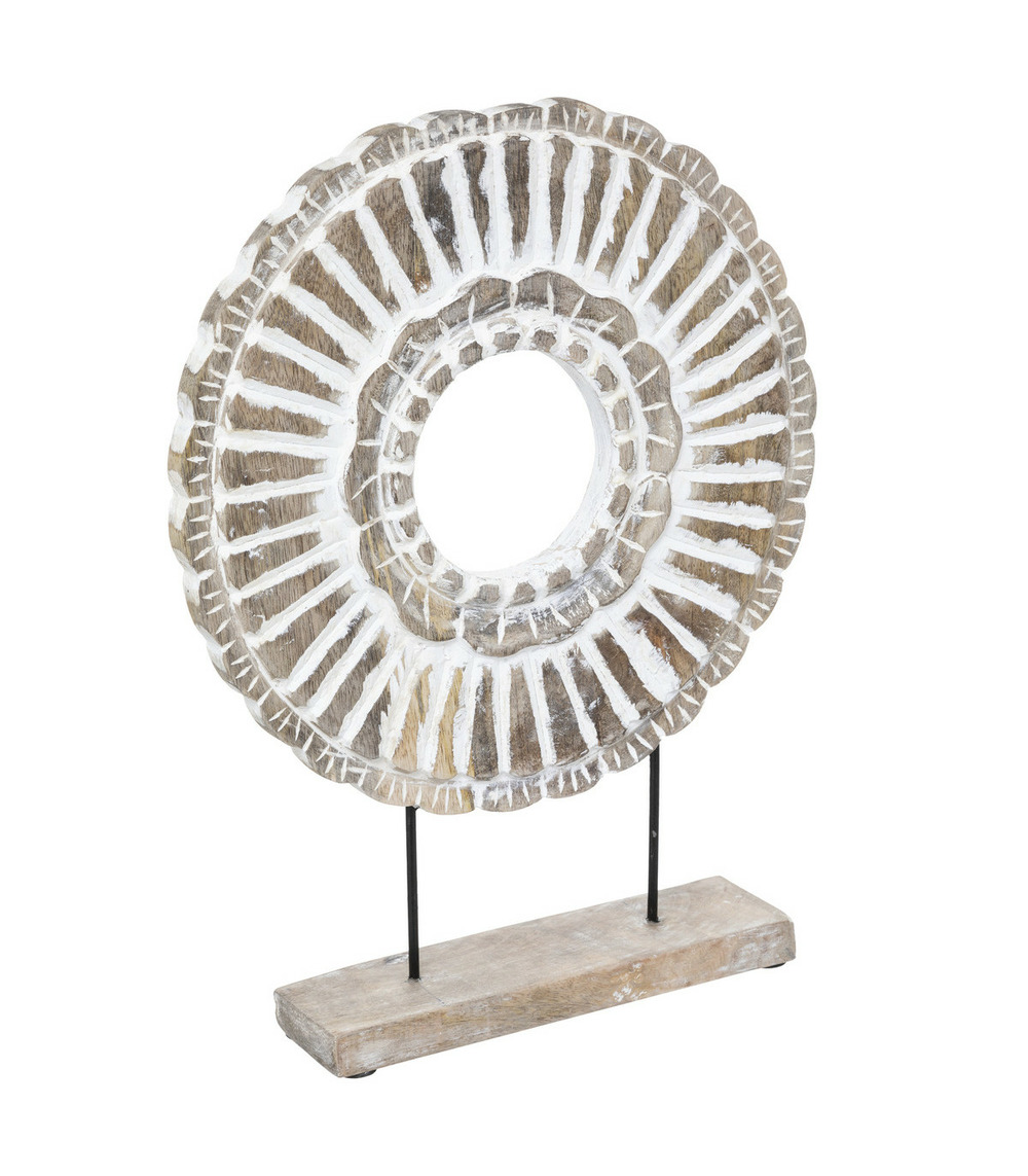 Lot De 3 Boules Décoratives En Bois De Manguier Sculpté – Occasion