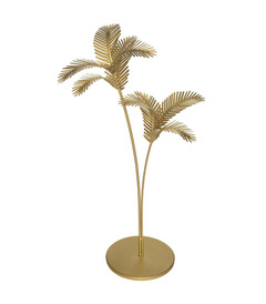 Objet décoratif palmier en métal or grand modèle