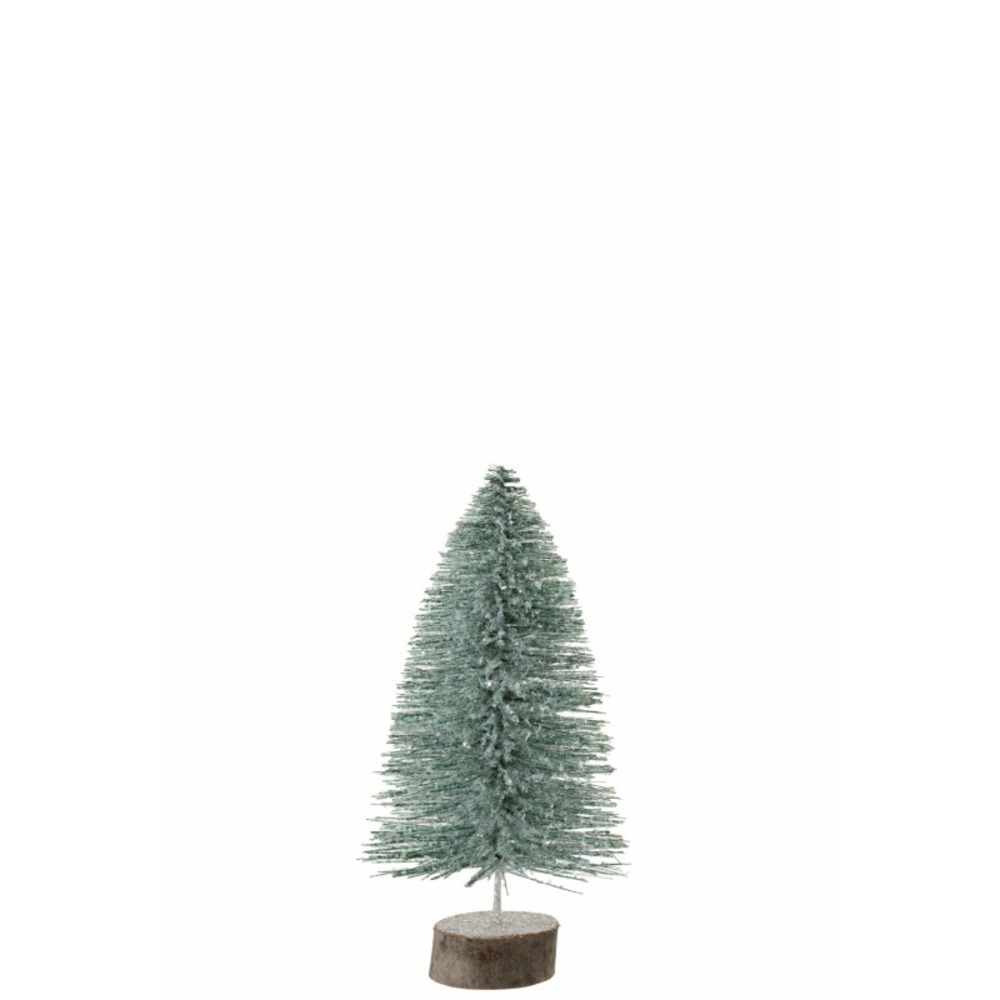 Sapin de noël artificiel en plastique vert 15x15x30 cm h30