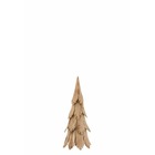 Sapin de noël décoratif en bois naturel 23x23x58 cm h57