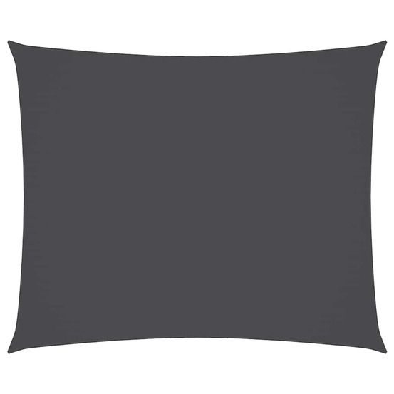 Voile de parasol tissu oxford rectangulaire 4x5 m anthracite