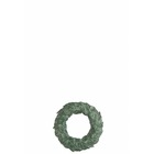 Couronne décorative en résine vert 16x16x4 cm