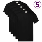 T-shirts originaux 5 pcs noir 4xl coton