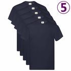 T-shirts originaux 5 pcs bleu marine xxl coton