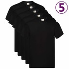T-shirts originaux 5 pcs noir m coton