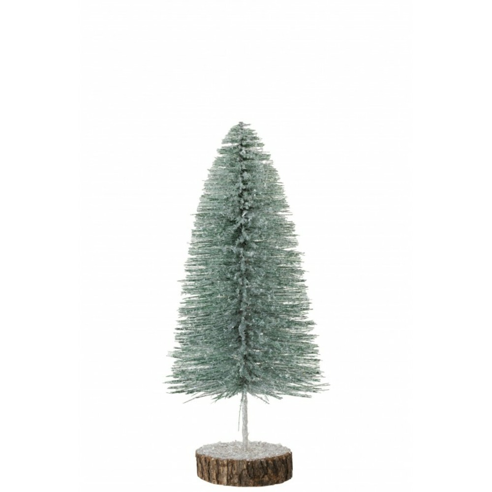 Sapin de noël artificiel en plastique vert 16x16x38 cm h38