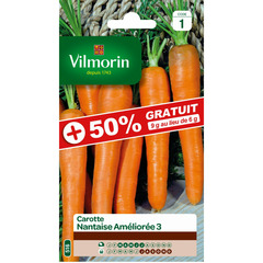 Sachet graines carotte nantaise améliorée 3 50% gratuit