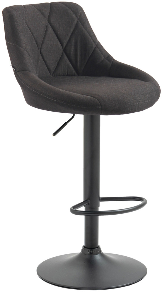 Tabouret de bar lazio tissu noir