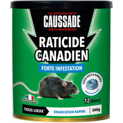 Caussade - raticide canadien 12x25grs - flocoumafen