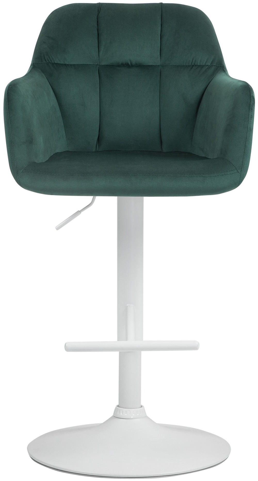 Tabouret de bar natoma velours blanc