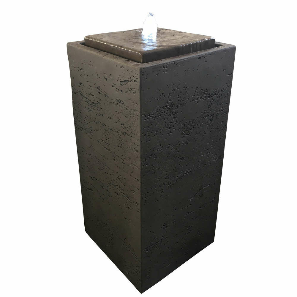 Fontaine pilar brun l. 35 x 35 x h. 75 cm