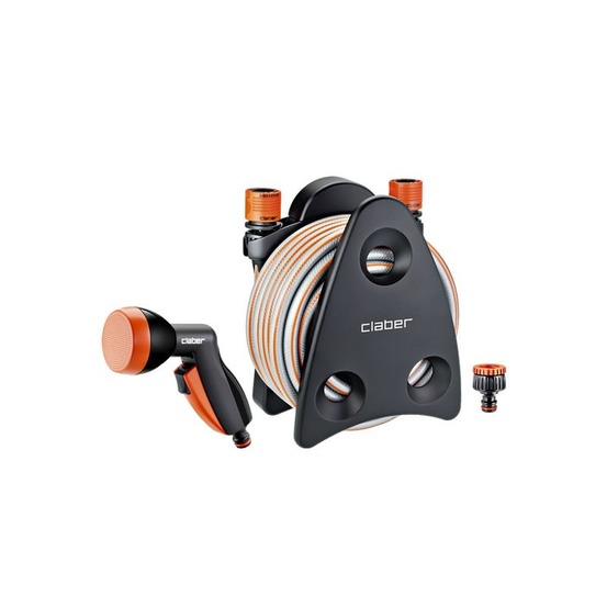 Tuyau arrosage complet claber 10m sur devidoir fixe ou portable