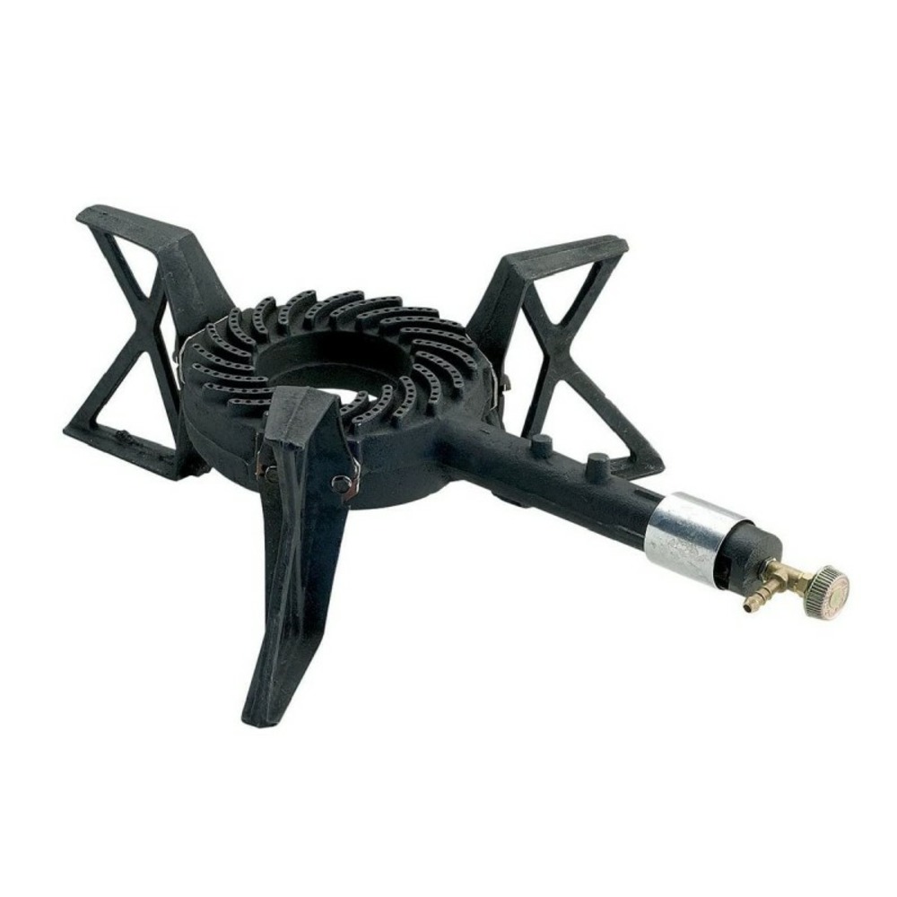 Rechaud gaz fonte 3 pieds 7kw butane/propane 1 bruleur 509gr/h kemper