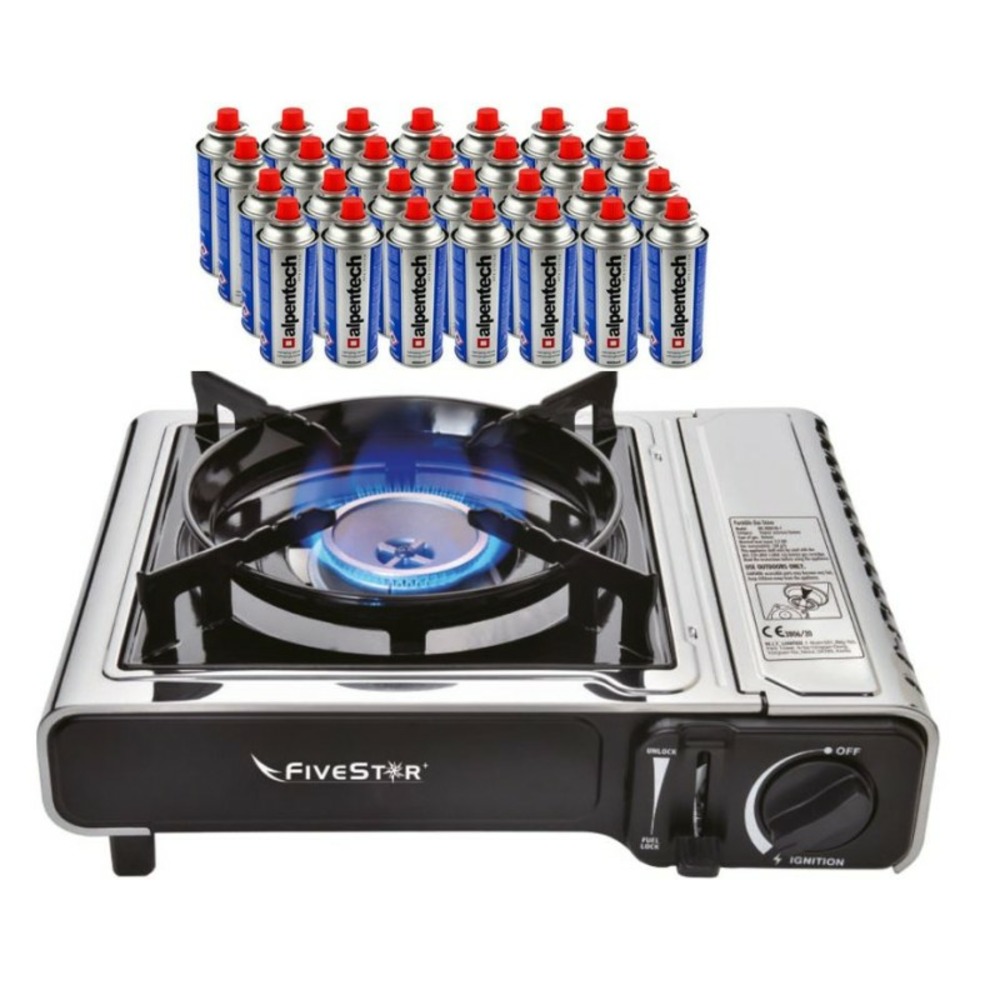 Réchaud à gaz portable Incasa, 1 feu, allumage piézoélectrique, camping - Réchaud - Achat & prix