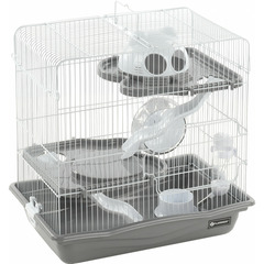 Cage binky grise pour hamster - 45 x 30 x 44.5 cm