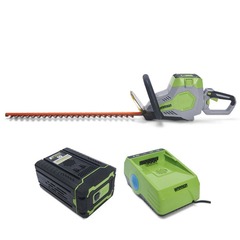Taille-haies brushless batterie lithium 60v 2.5 ah lame 61 cm + chargeur warrior