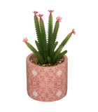 Cactus artificiel dans un pot en céramique h 18 cm