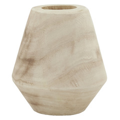 Vase décoratif en bois clair