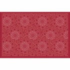 Tapis en vinyle fleurs mandala rouge 90 x 60 cm