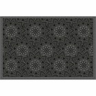 Tapis en vinyle fleurs mandala noir 90 x 60 cm