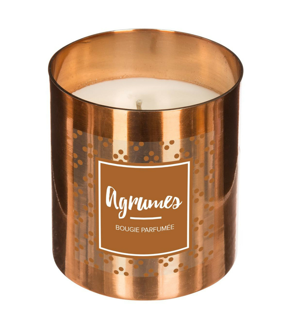 Bougie Parfumée Artisanale Française - Parfum Agrumes Néroli - Cire 100% Végétale 150g - 50h De Combustion