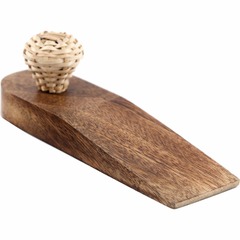 Bloc porte en bois de manguier tressage 15 x 3.5 cm modèle 1
