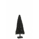 Sapin de noël décoratif à led en bois noir 37x15x90.5 cm h90.5
