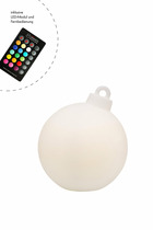 Boule de noël lumineuse blanc (rgb) - lampe extérieur et intérieur  rc