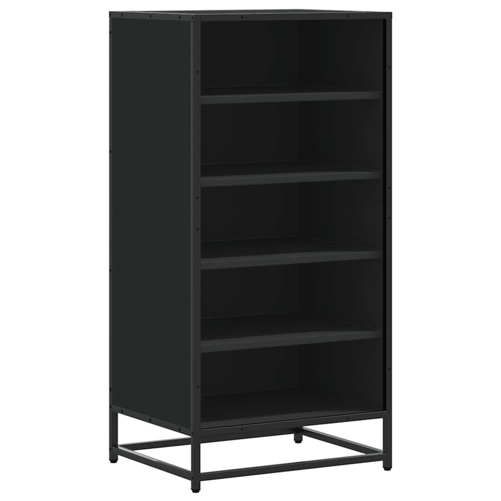 Étagère à chaussures noir 48x38x97,5 cm bois d'ingénierie