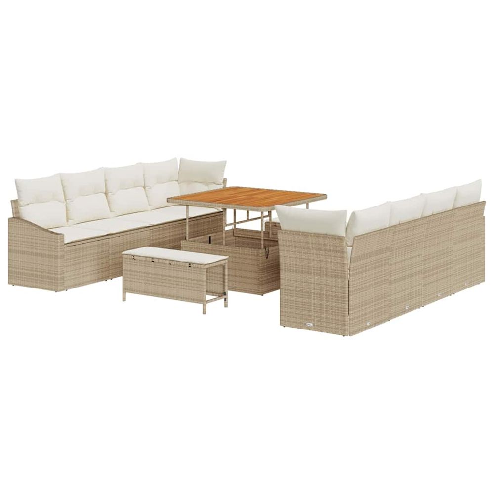 Ensemble de canapé de jardin 11 pc 10-nombre de places