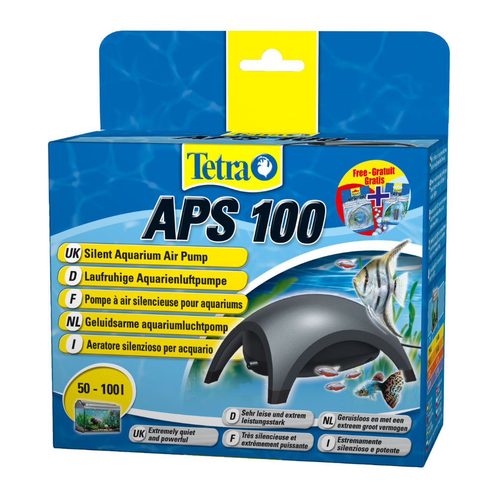 Pompe à air silencieuse pour aquariums  aps 100 | 50 - 100 litres