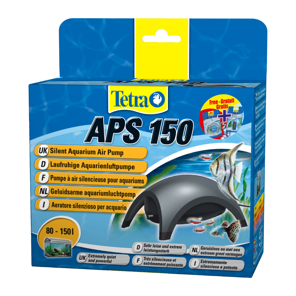 Pompe à air silencieuse pour aquariums aps 150 | 80 - 150 litres
