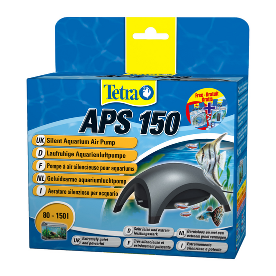 Pompe à air silencieuse pour aquariums aps 150 | 80 - 150 litres
