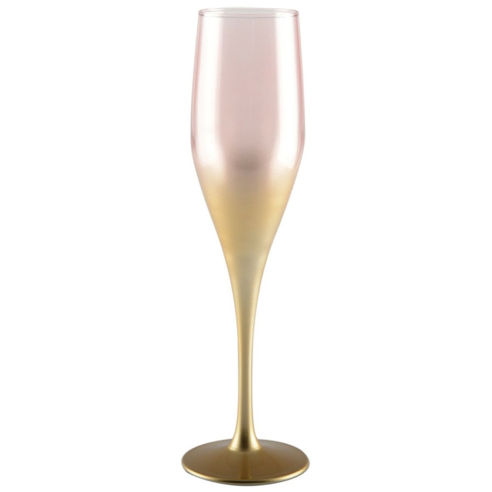 Flutes a champagne degrade rose glow - lot de 6