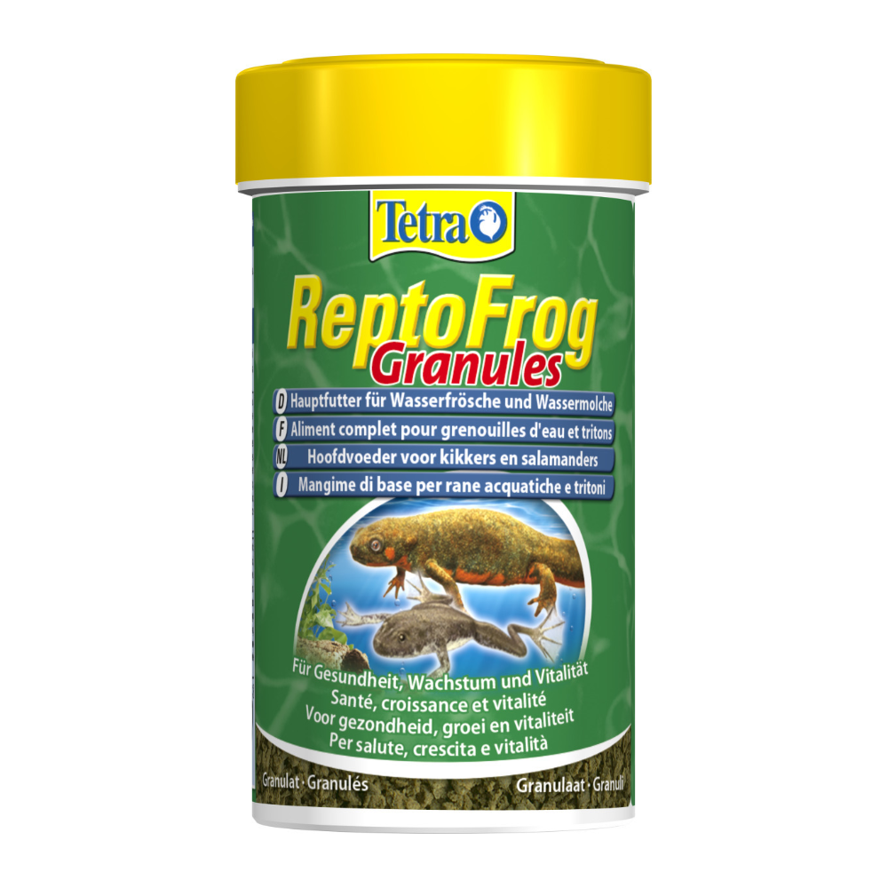 Aliments complets pour grenouilles et tritons  reptofrog granulés 100ml