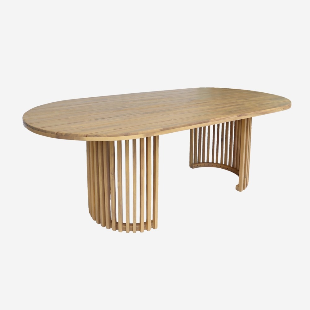 Table de jardin bois d'acacia 6 places - alora