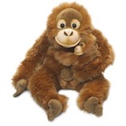 Peluche orang-outan avec bébé 25 cm