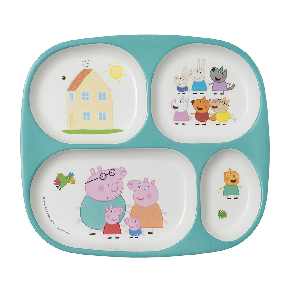 Assiette plateau à compartiments peppa pig