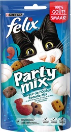 Party mix friandises  chat saveur océan 60g pack de 8