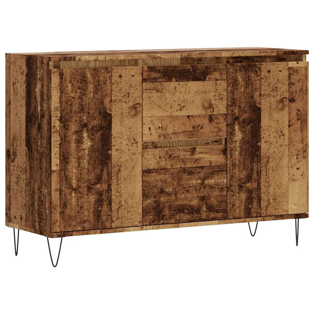 Buffet vieux bois 101,5x35x70 cm bois d’ingénierie