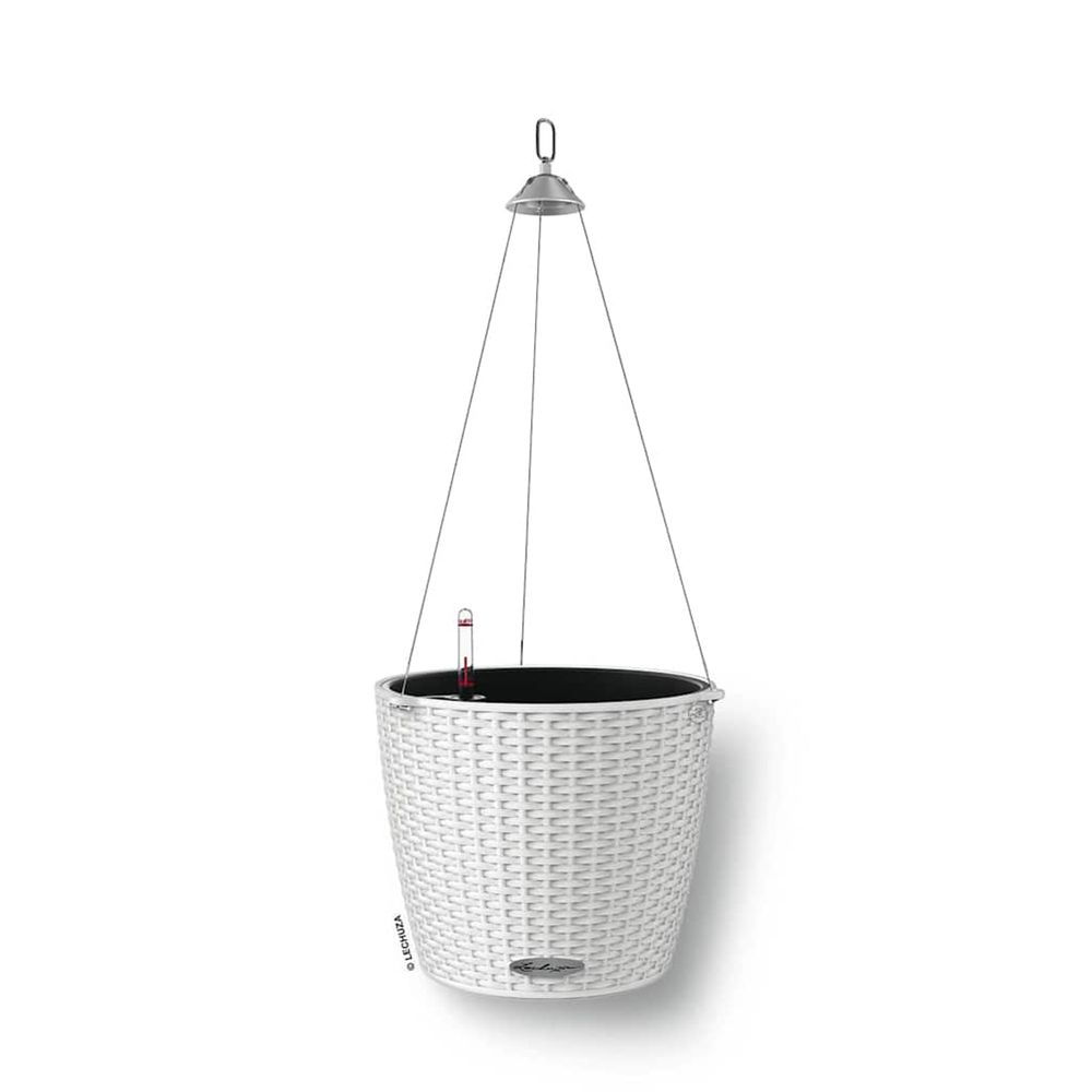 Jardinière d'extérieur suspendue nido cottage 28 all-in-one blanc