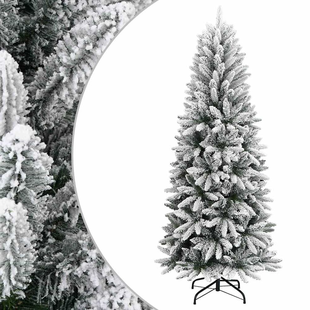 Sapin de noël artificiel floqué blanc pvc et pe ultra-réaliste 120 cm
