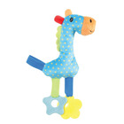 Peluche rio girafe bleu anneau à mordiller 26 cm jouet pour chiots