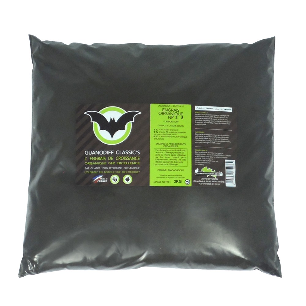 Engrais guanodiff classic's - sachet de 3 kilos
