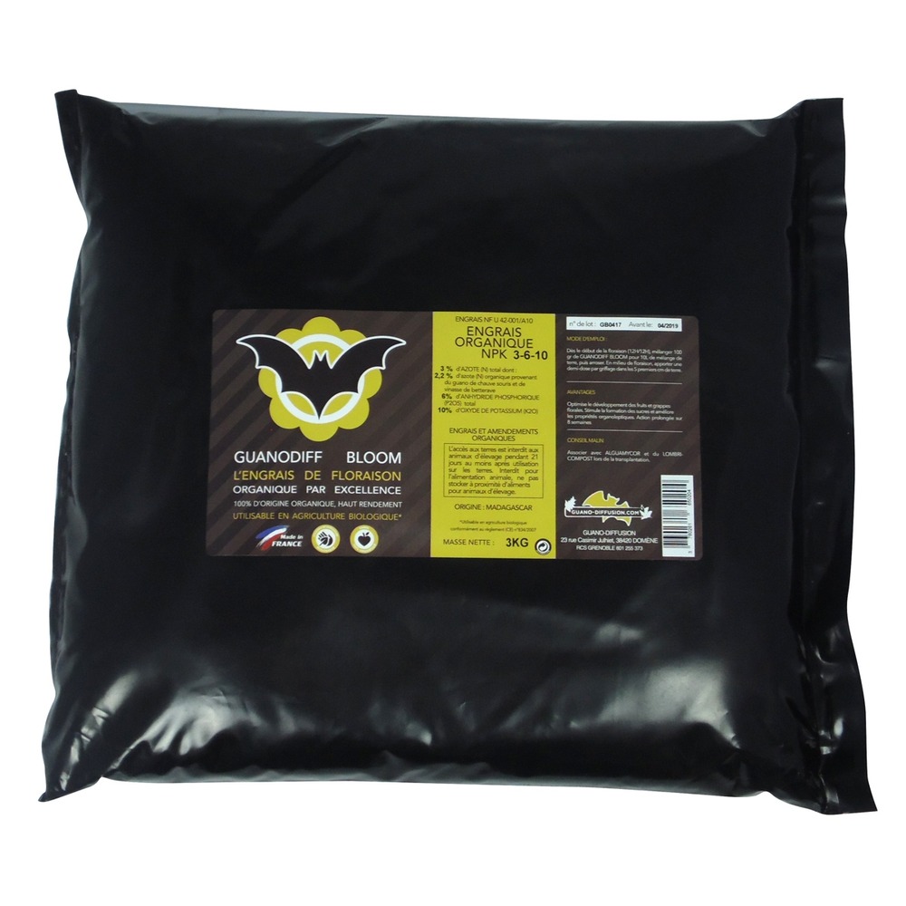 Engrais guanodiff bloom - sachet 3 kilos
