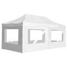 Tente de réception pliable avec parois aluminium 6 x 3 m blanc