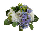 Bouquet de fleurs artificielles amboise bleu